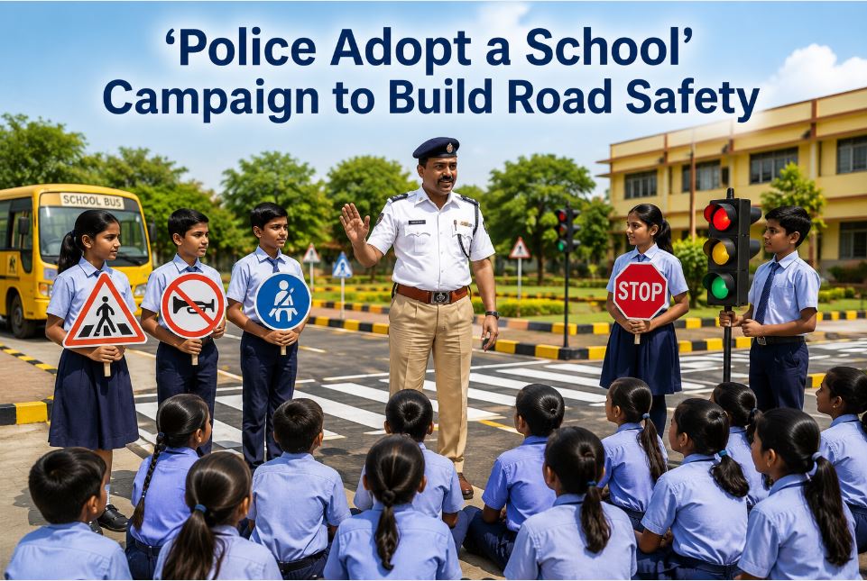 Navi Mumbai Traffic Police Launch ‘Police Adopt a School’ Campaign to Build Road Safety Awareness Among Students